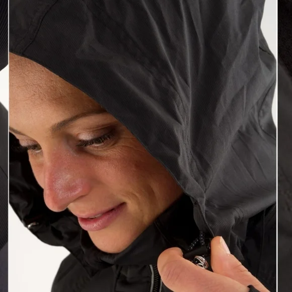 Lululemon Run: Back On Track Long Sleeve Jacket. Black. Hood. Size 4. - Picture 3 of 13